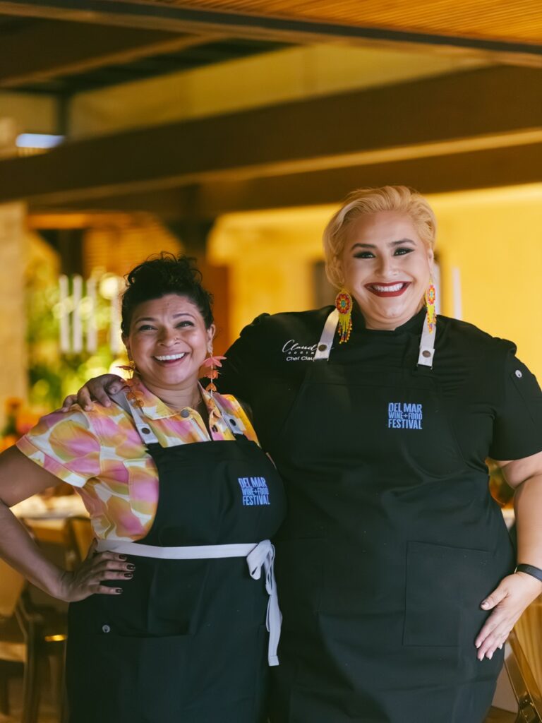 Aarti Sequeira, Claudia Sandoval at Del Mar Wine + Food Festival.