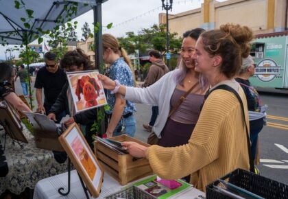 Crowds soaking up the creativity at Alley Cat Art Fest