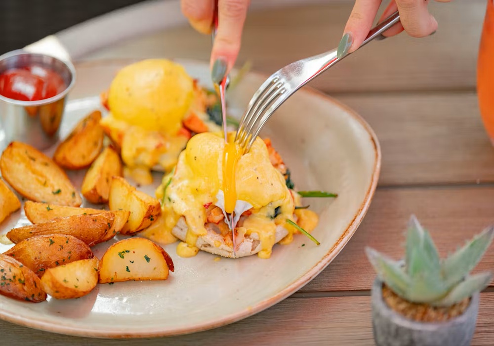 The Rooftop by STK's SoCal Benedict