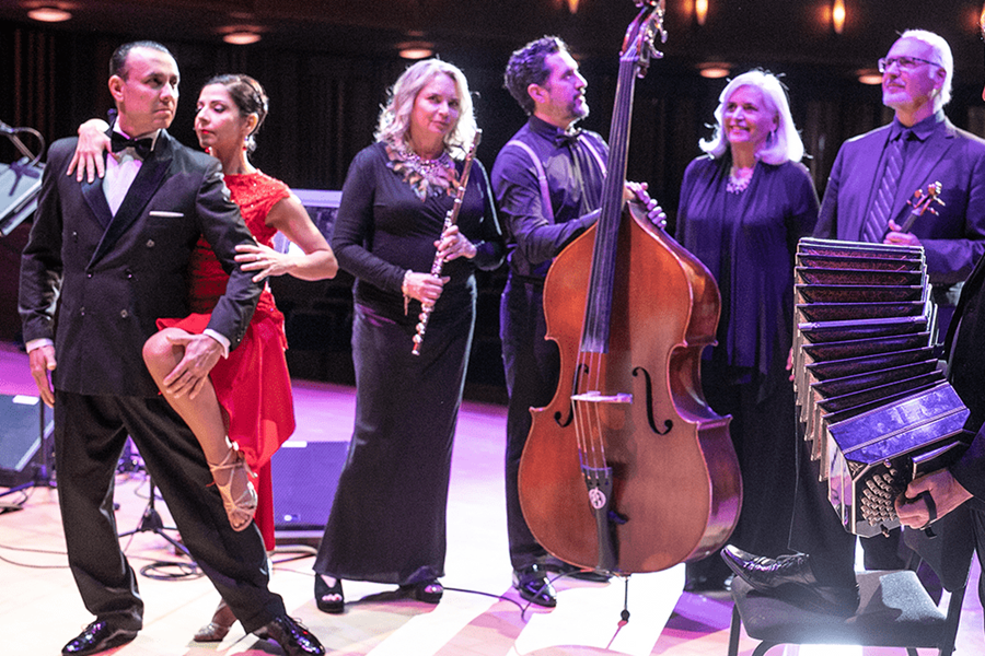 The quartet on stage at Art of Tango The Conrad