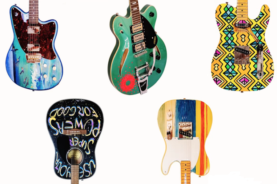 ArtReach Auction Features Thirty-Two Stunning Custom-Designed Guitars