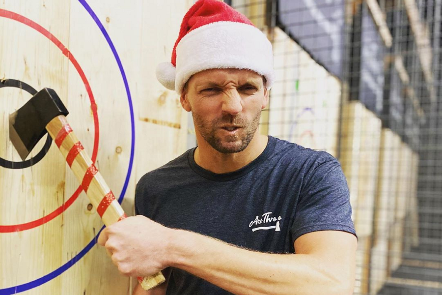 Local San Diegan Uses Axes To Chop Something New Up This Christmas