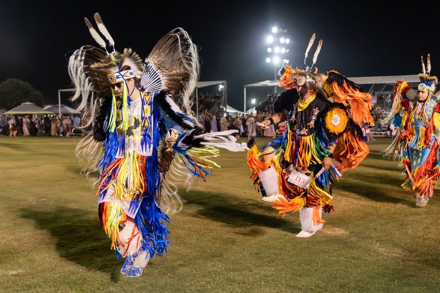 Dancers in full regalia at the Barona Powwow
