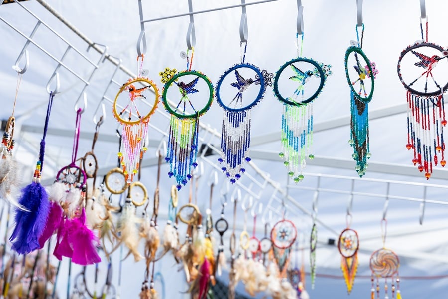 Arts and crafts vendors at the Barona Powwow