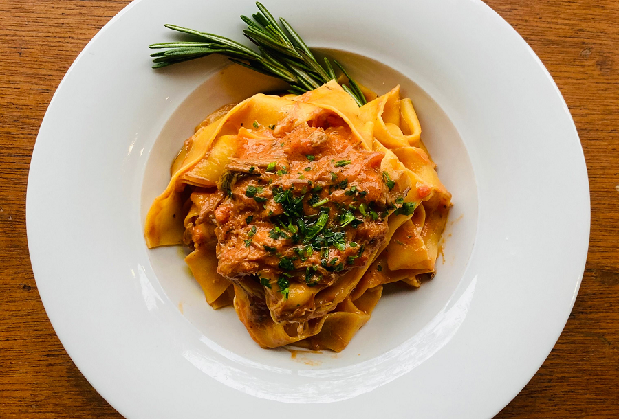 house-made pappardelle with a venison ragù