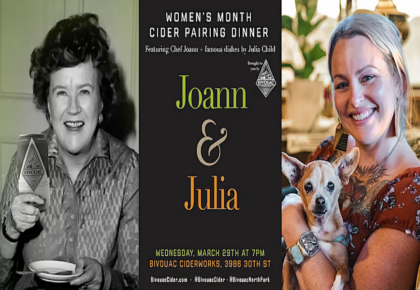 Bivouac Ciderworks Joann & Julia Pairing Dinner