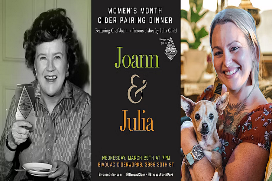 Bivouac Ciderworks Hosts Women’s History Month “Joann & Julia” Pairing Dinner