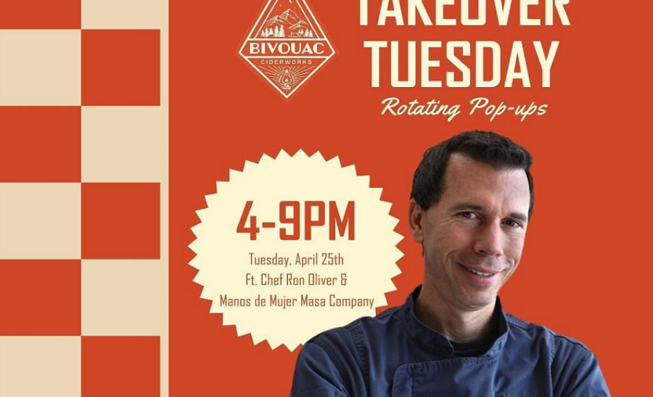 Takeover Tuesdays at Bivouac Ciderworks with Chef Ron Oliver