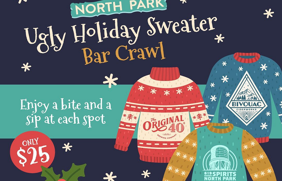 Get In The Holiday Spirit(s) With The North Park Ugly Holiday Sweater Bar Crawl