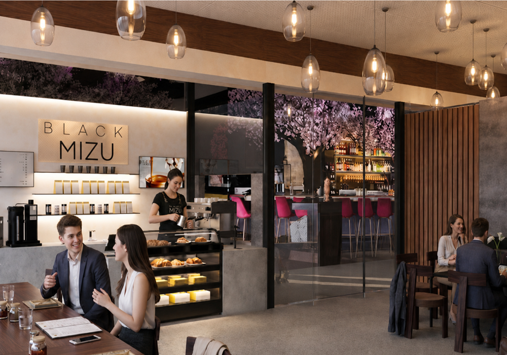 Black Mizu Cafe in Cloak & Petal