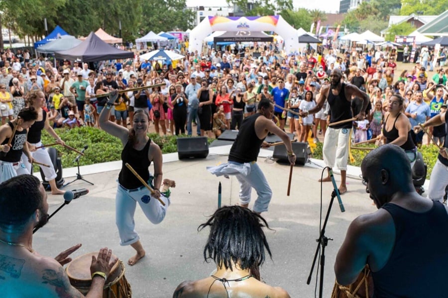Capoeira circle at San Diego's Brazilian Festival