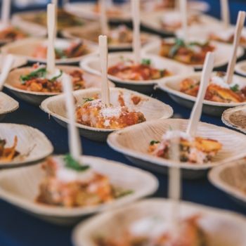 food in small plates