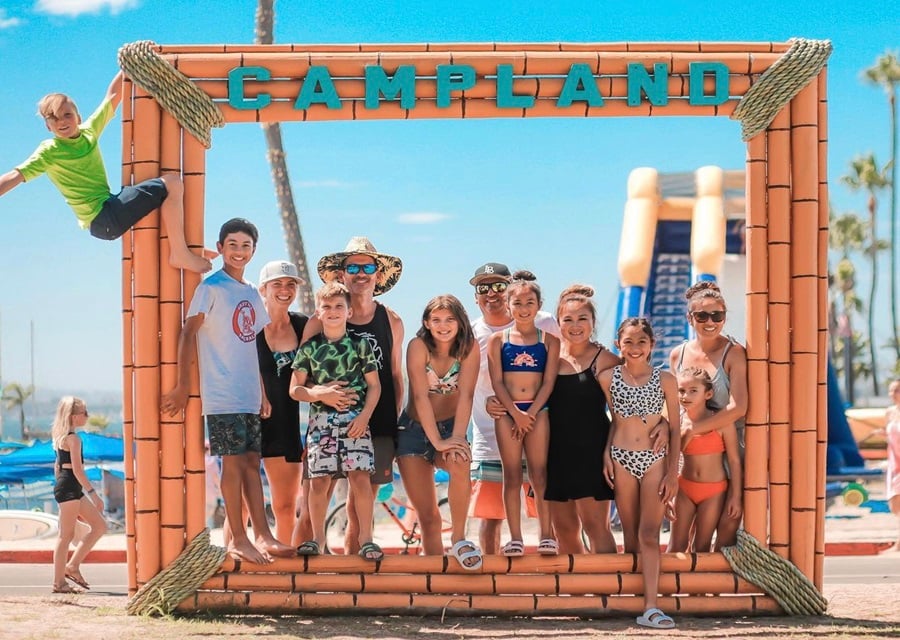family outing on the beach