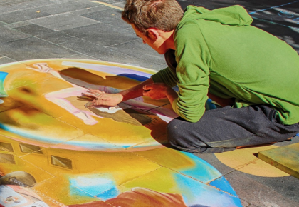 Chalk Art Summer Carnival at Ocean Beach Library