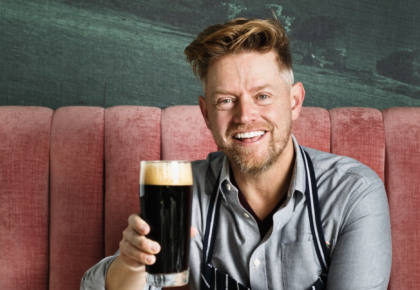 Chef Richard Blais is all smiles at his latest restaurant, California English