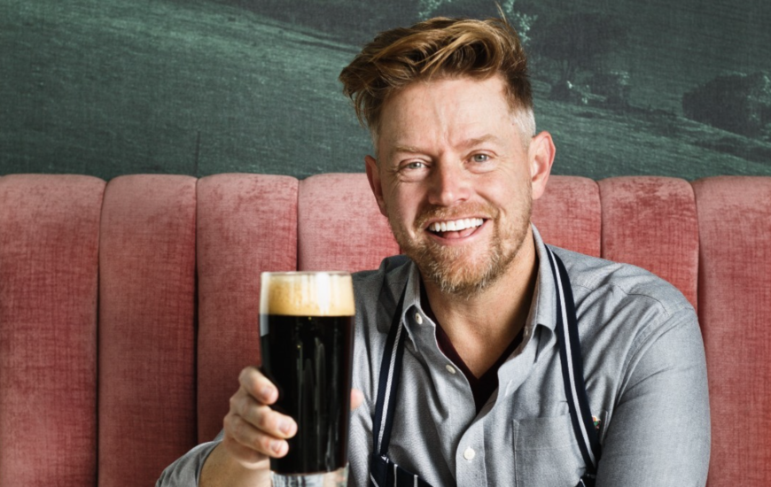 Chef Richard Blais is all smiles at his latest restaurant, California English