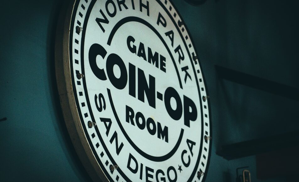 80s neon-themed party at coin-op game room north park