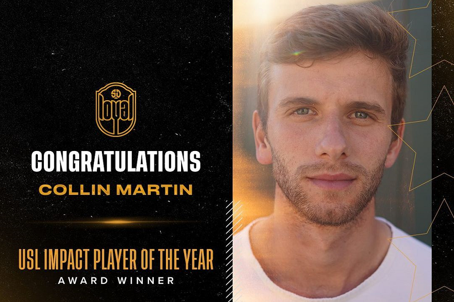 SD Loyal’s Collin Martin Awarded 2021 USL Impact Player Of The Year