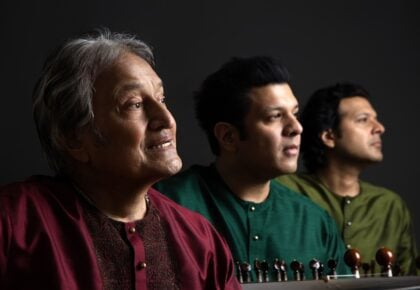 Amjad Ali Khan and sons performing together