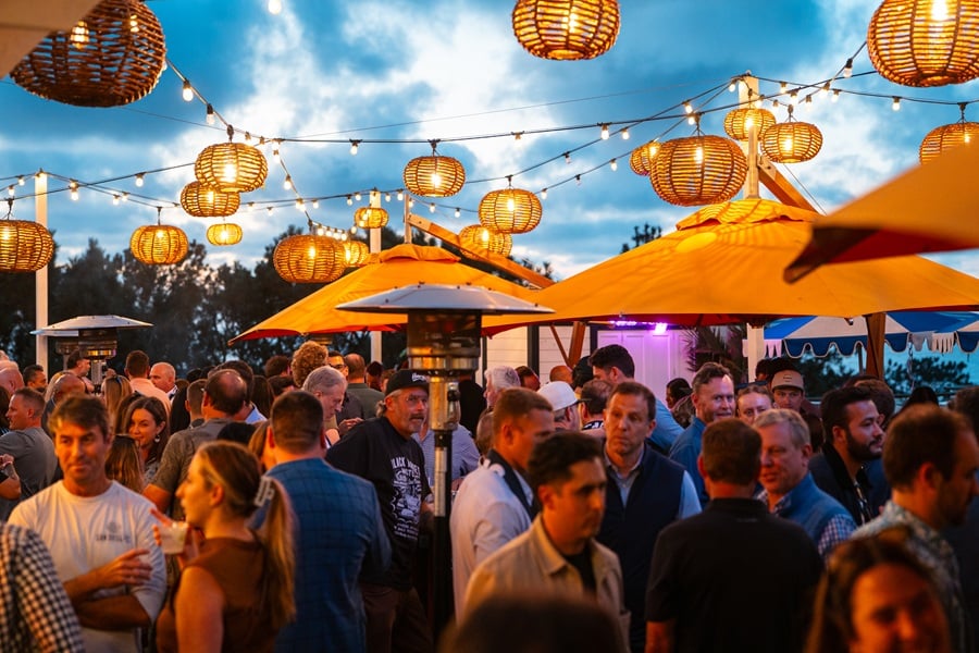 Guests celebrating at the Del Mar Wine & Food Festival