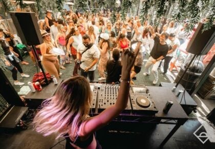 Daybreaker Let's Be Friends event at Progress Park