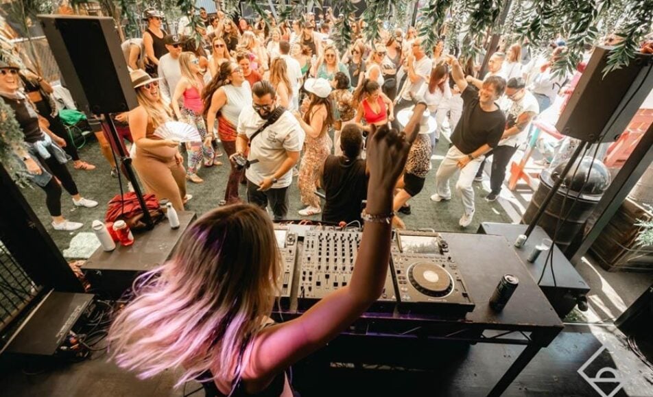 Daybreaker Let's Be Friends event at Progress Park