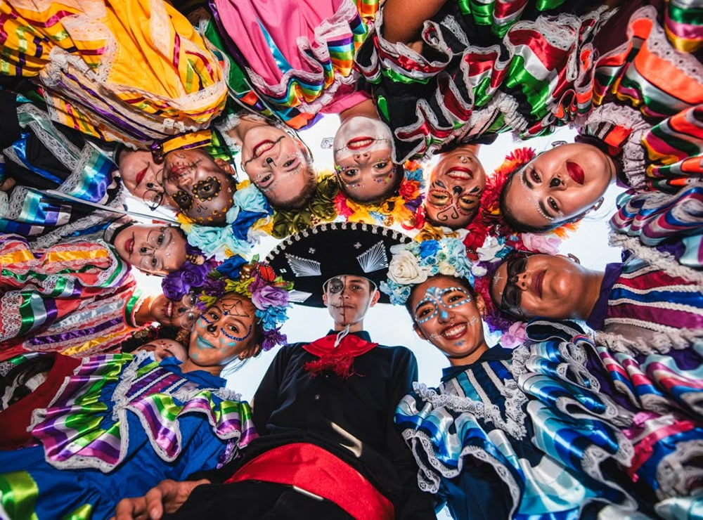 Vibrant Día de los Muertos celebration at Third Avenue and Memorial Park Chula Vista