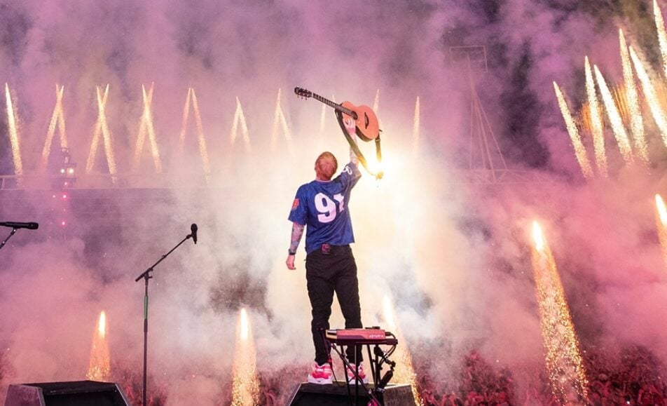 Ed Sheeran performing live at Petco Park