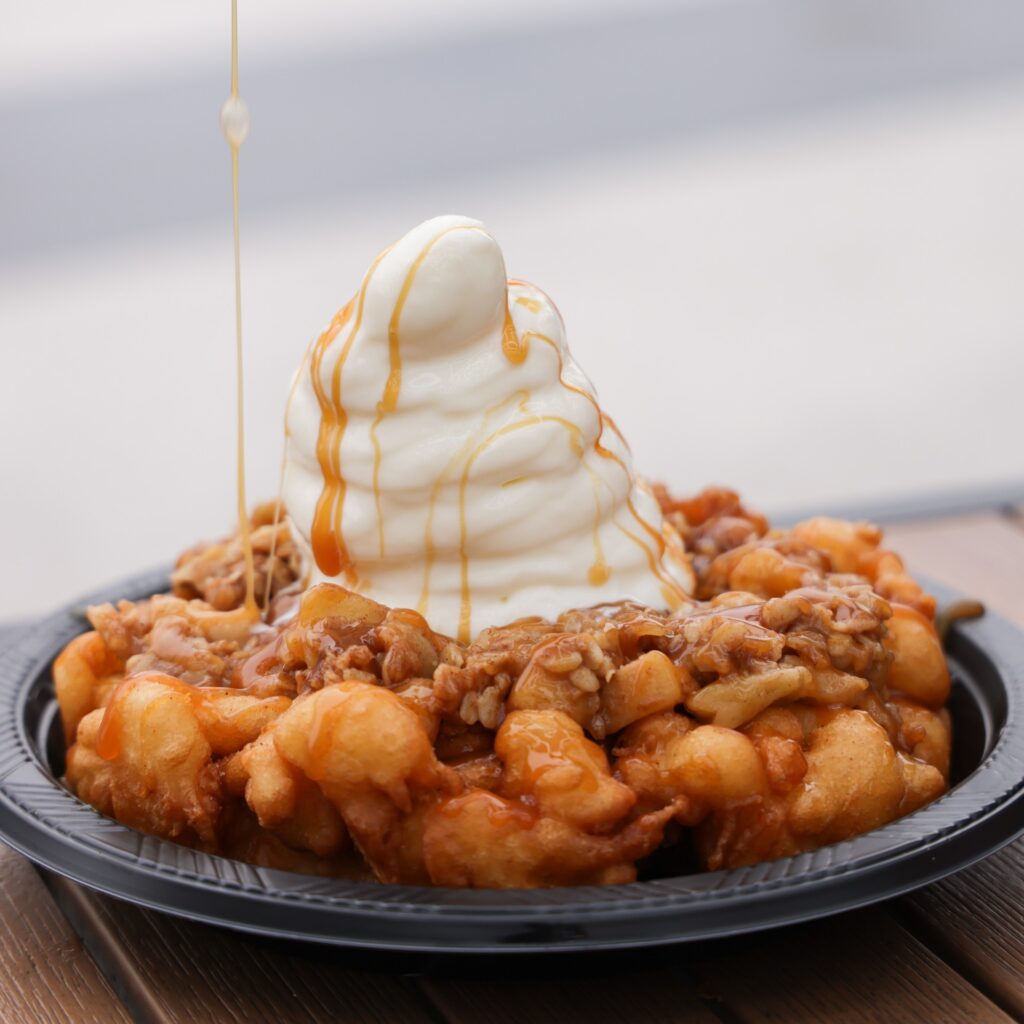 caramel apple funnel cake