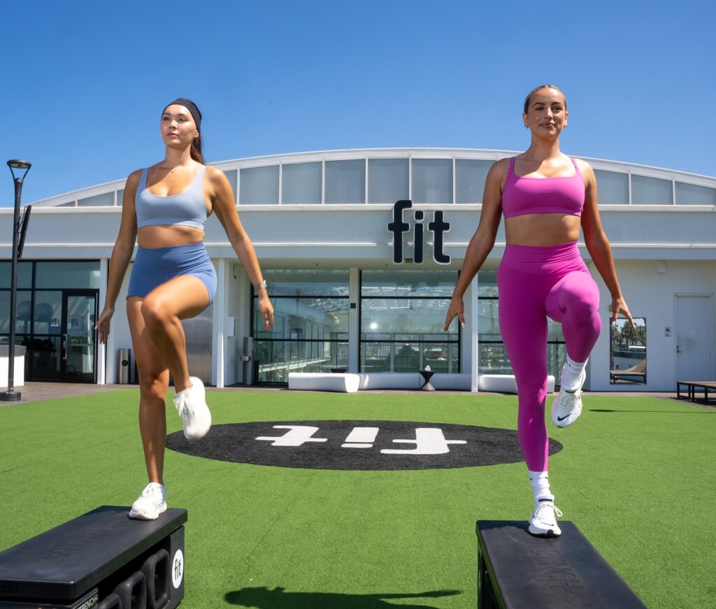 two women exercising