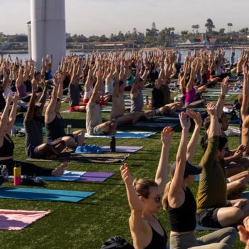 people doing yoga