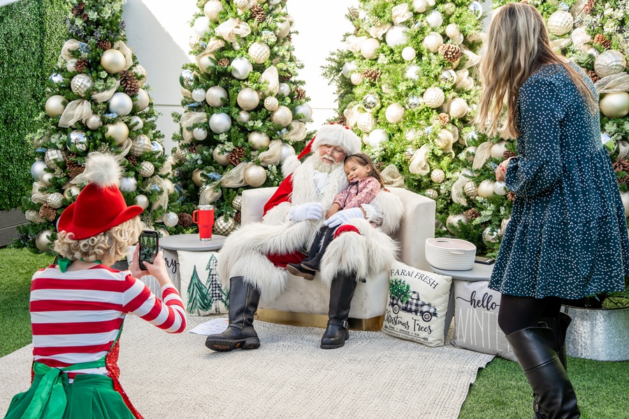 Picture-taking with Santa
