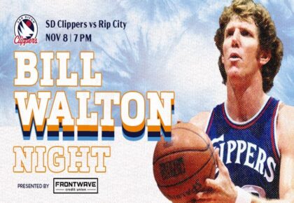 San Diego Clippers home opener with San Diego local legend Bill Walton