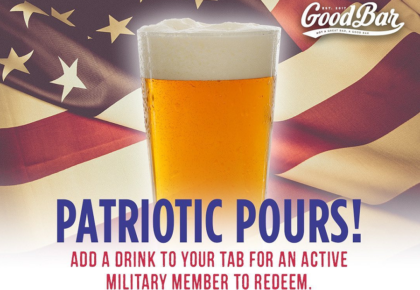 GoodBar To Honor Servicemembers With “Patriotic Pours” Initiative And Specialty Discount For Veterans Day