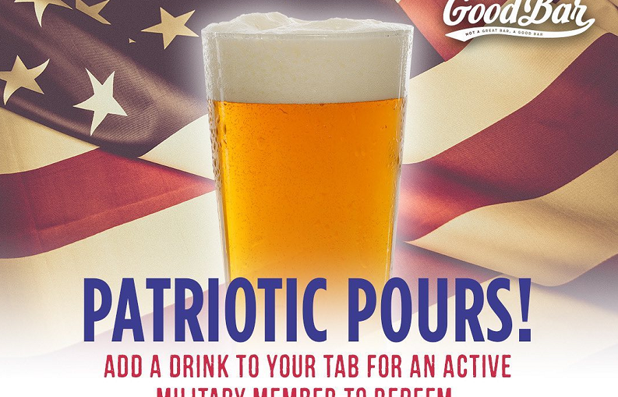 GoodBar To Honor Servicemembers With “Patriotic Pours” Initiative And Specialty Discount For Veterans Day