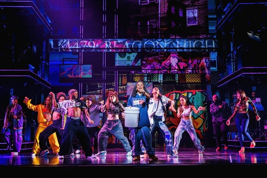 Cast performing in Alicia Keys' Hell's Kitchen on Broadway