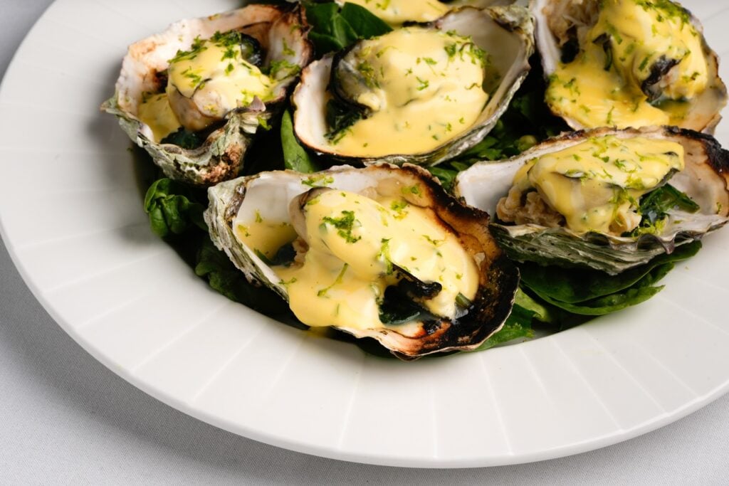 Fresh oysters from the Heritage Steakhouse debut menu