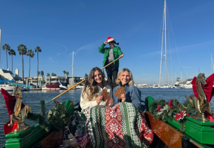 Glide through the Coronado Cays on a festive Holiday Gondola Cruise