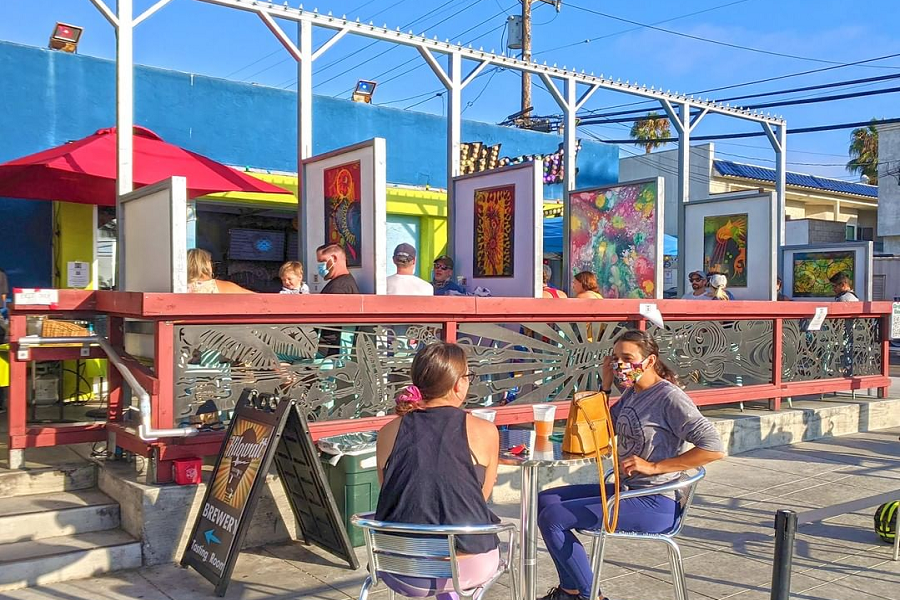 Kilowatt Brewing Partners With Local Muralists To Enhance Partitioned Patio In OB