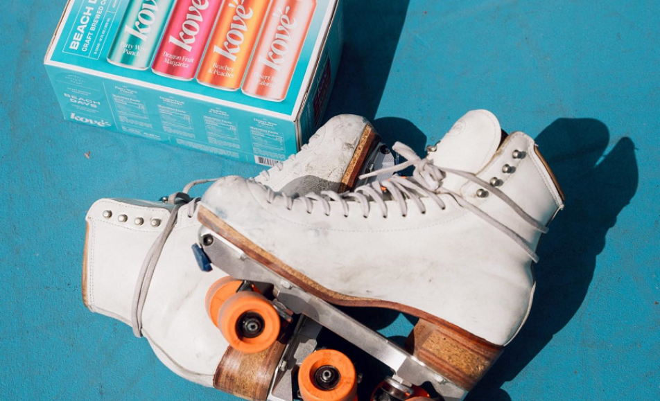 Roller Skate With Kove Canned Cocktails At Mavericks Beach Club