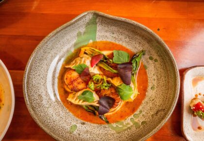 Lionfish Modern Coastal Cuisine Scallop and pork soup dumplings