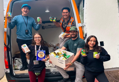 holiday food drive by March and Ash
