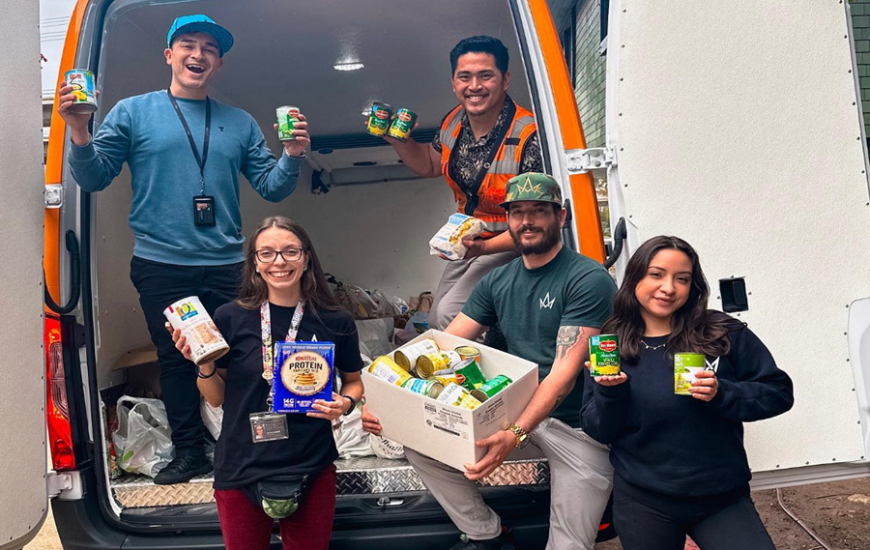 holiday food drive by March and Ash