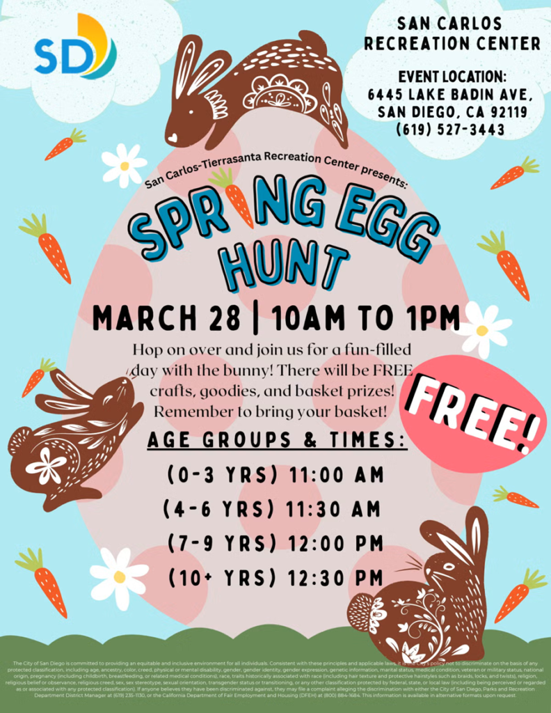 North Park Easter Egg Hunt Infographic