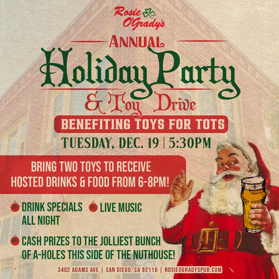 Rosie O'Grady's Annual Holiday Party & Toy Drive
