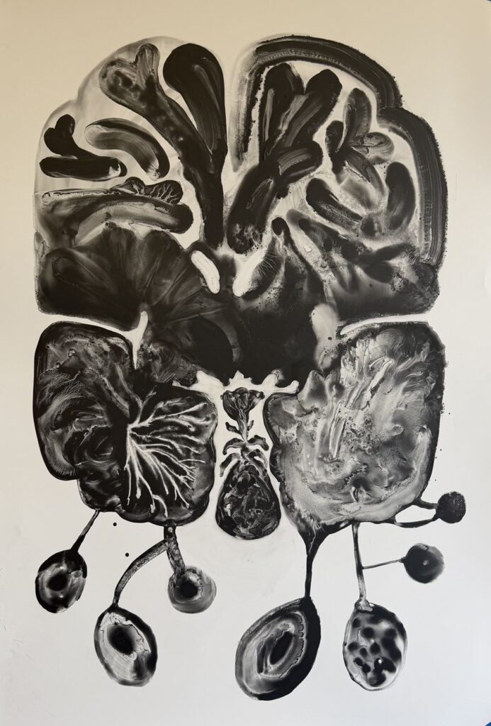Tatiana Ortiz-Rubio's A tu tiempo III (2026), graphite and water on polypropylene