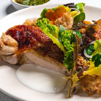 food on a white plate