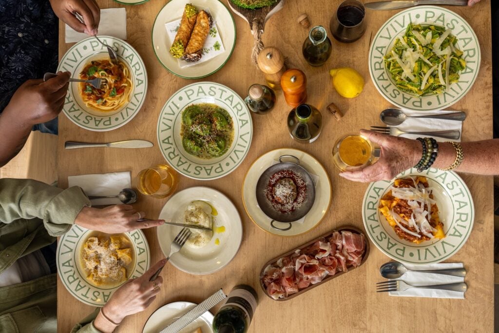 pastaria vivi table spread