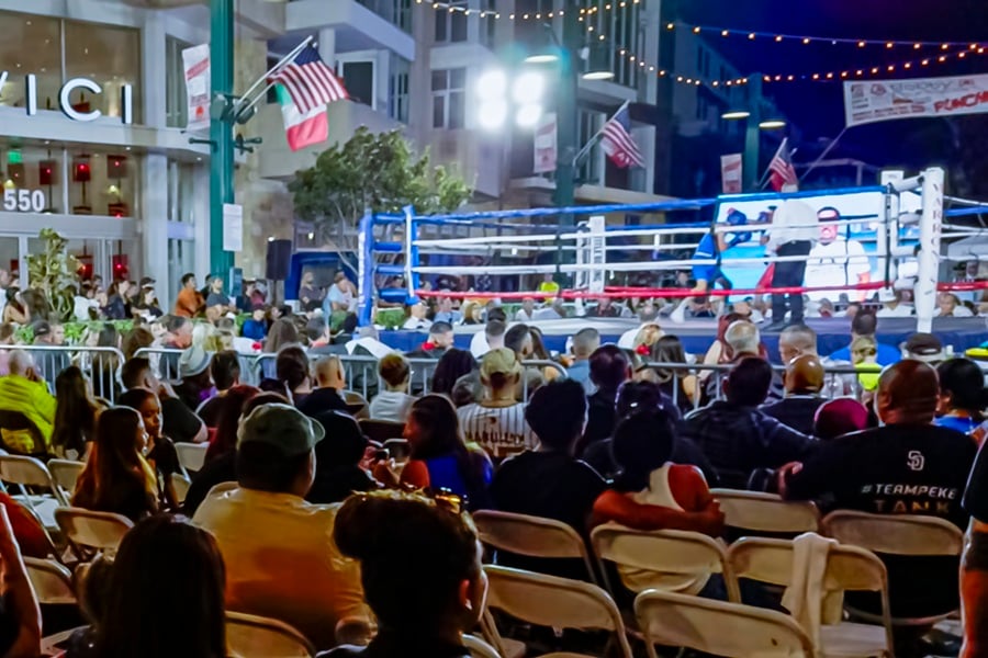 Fourth annual Punches in the Piazza at Piazza della Famiglia