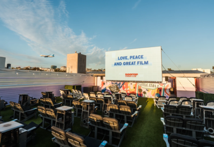 Sunset view from Rooftop Cinema Club